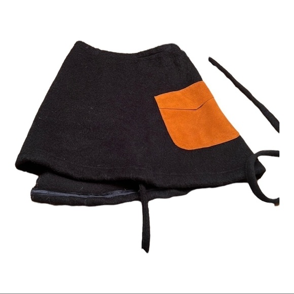 NWT Cloak & Dagger Birkin Patch Pocket Wool Mini Wrap Skirt OS Cloak and Dagger - Picture 8 of 10